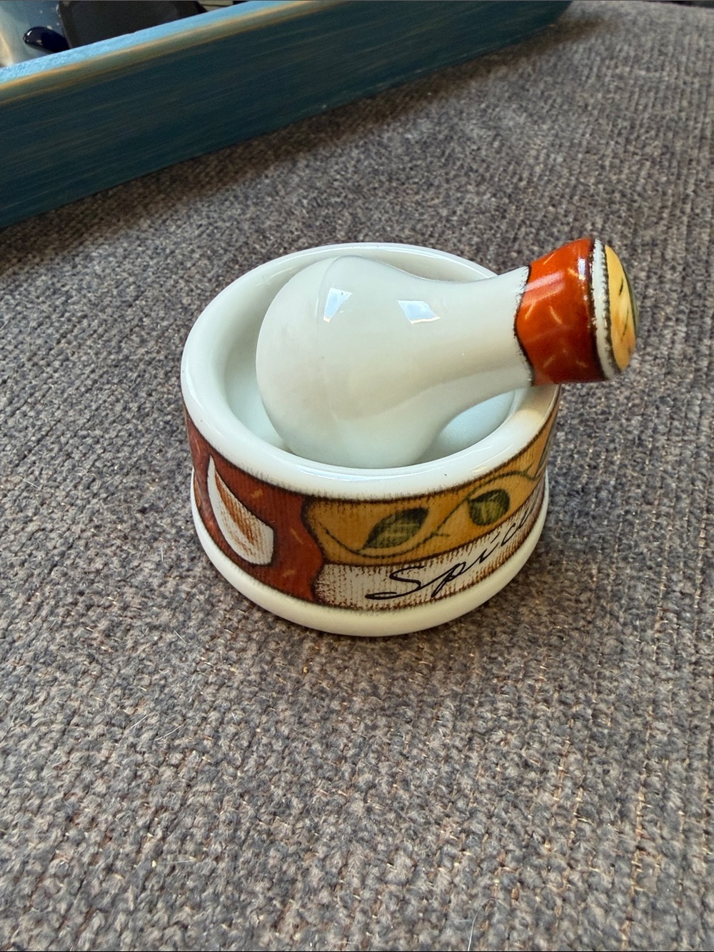 Vintage Jo!e MSC International Ceramic Spice Mortar and Pestle 2 Piece Set